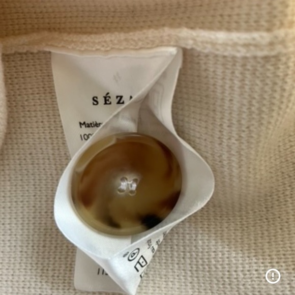 Sézane La Maille Betty Wool Cardigan in Ecru- Size Small - Picture 13 of 13